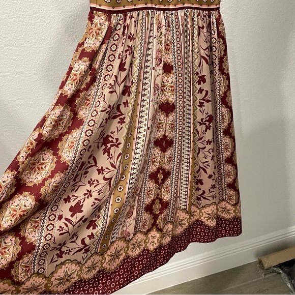 Gal Meets Glam Nwt Liza Print Charmeuse Dress 2P - Picture 12 of 13